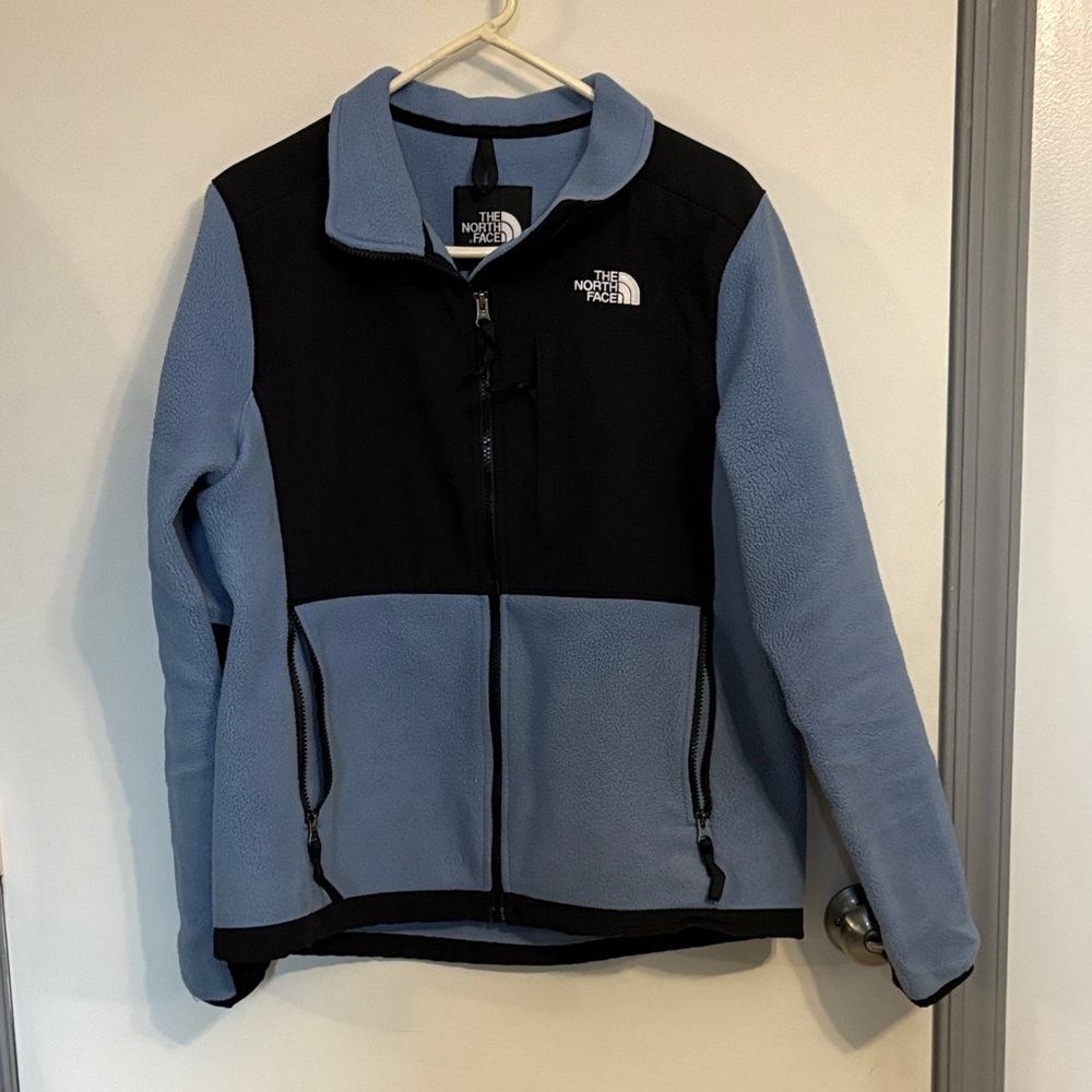 The North Face Women’s
Black and Light Blue Fleece Jacket